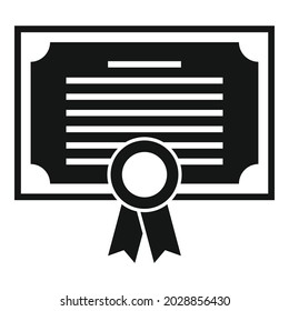 Quality Diploma Icon Simple Vector. Certificate Qualification. Professional Award