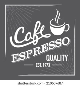 Quality Espresso Label Sign