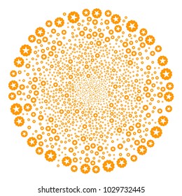 Quality exploding spheric cluster. Object pattern constructed from random quality pictograms as fireworks spheric cluster. Vector illustration style is flat iconic symbols.