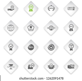 quality flat rhombus web icons for user interface design