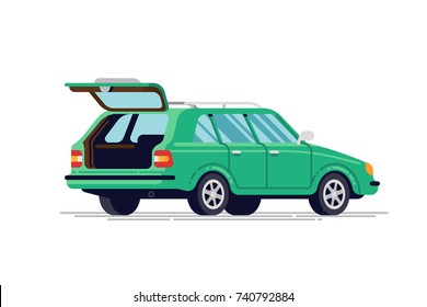 open car trunk