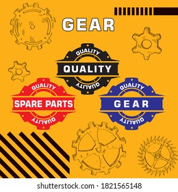 quality gear hand draw logo