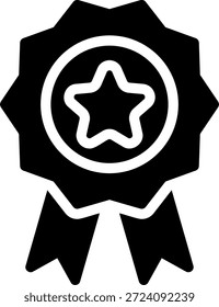 Vector de ilustración de icono de glifo de calidad