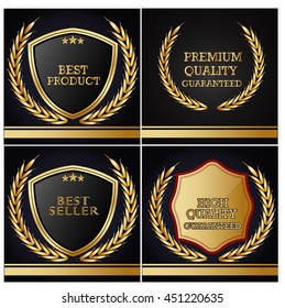 Quality gold with laurel wreath collection