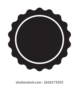 Quality guarantee black Vector icon isolated on white background. Shopping and sale concept isolated on white background illustration. Award, winner, trophy, top quality, promotion concept.