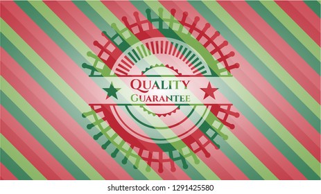 Quality Guarantee christmas style emblem.
