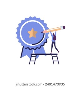 Quality guarantee flat style illustration vector design