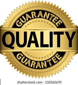 Quality Guarantee Golden Label, Vector Illustration