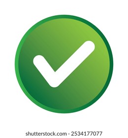 Quality guarantee green Vector icon isolated on white background. Approving, check, concept seal isolated on white background illustration. Award, winner, trophy, top quality, promotion concept.