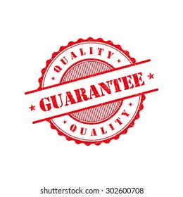 Quality guarantee grunge retro red isolated stamp