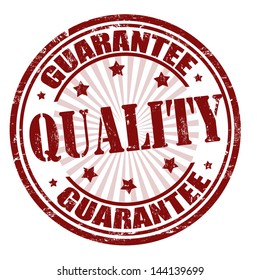 Quality guarantee grunge rubber stamp, vector illustration