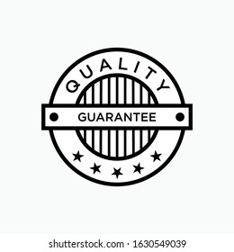Quality Guarantee Icon Illustration - Emblem or Sticker, Vector Sign & Symbol. 