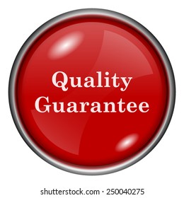 Quality guarantee icon. Internet button on white background. 