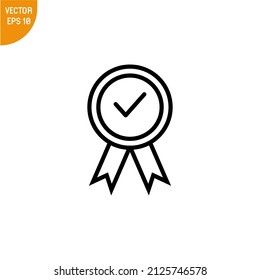 Quality guarantee icon single simple vector illustration, good for all purposes,  Isolated on white background.