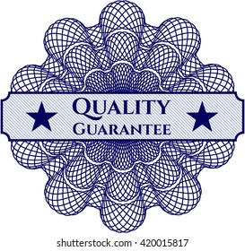 Qualitätsgarantie im Stile von Geld oder Rosette