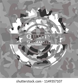 Quality Guarantee on grey camo pattern
