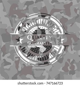 Quality Guarantee on grey camouflage pattern