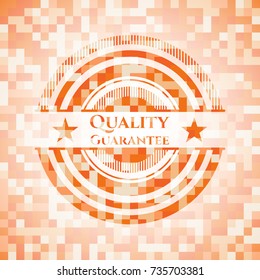 Quality Guarantee orange mosaic emblem