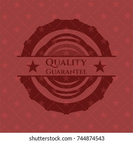 Quality Guarantee retro red emblem