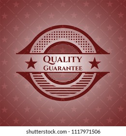 Quality Guarantee retro style red emblem