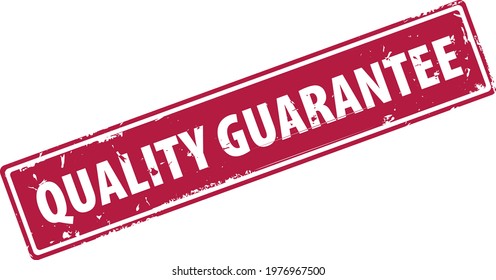 Quality Guarantee square filled rubber stamp icon isolated on white background. Quality control guarantee stamp. 