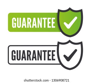 Quality guarantee. stamp. sticker. Guarantee sign