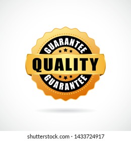 Quality guarantee vector icon on white background