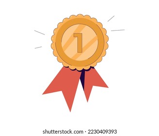 Quality guarantee vector medal with star and ribbon. Vector illustration icon realistic icon graphics medal, high quality rating. Tested badge. Approved or Certified Medal Icon. Award symbol vector