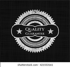 Quality Guarantee written with chalkboard texture