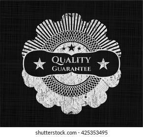 Quality Guarantee written on a blackboard