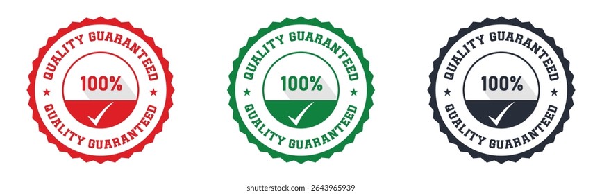 Quality Guaranteed 100 Percent Assurance Seal Badges