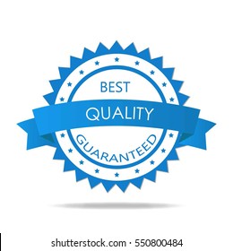 Quality Guaranteed Badge Illustration On White Stock Vector (Royalty ...