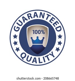 Quality guaranteed blue label
