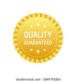 Quality guaranteed. Check mark. Premium quality symbol. Vector stock illustration.