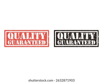 Kwaliteit Gegarandeerde grunge stempel ontwerp, vector, geïsoleerd op transparante achtergrond