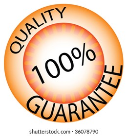 Quality guarantee-vector sticker illustration