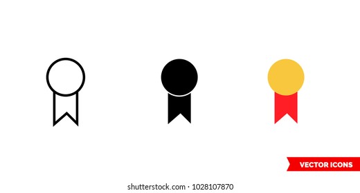 Quality icon of 3 types: color, black and white, outline. Isolated vector sign symbol.