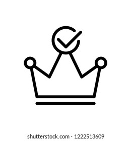 Quality icon. Black filled vector illustration. Quality symbol on white background. Can be used in web and mobile.