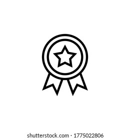 Quality Icon  in black line style icon, style isolated on white background