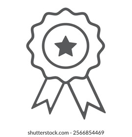 Quality icon, certified check mark ribbon label. Vector premium product certified or best choice recommended award and warranty approved certificate stamp