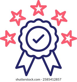 Quality Icon Color Vector Illustration
