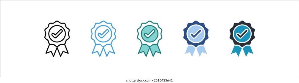 Quality Icon In Different Style Vector