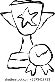 quality icon in Doodle style