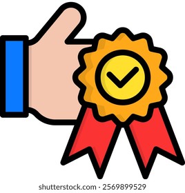 Quality Icon Lineal Color Vector Illustration