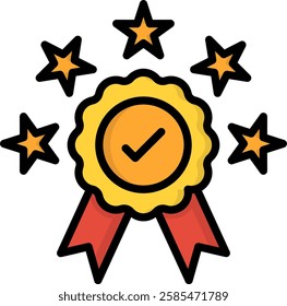 Quality Icon Lineal Color Vector Illustration