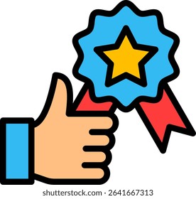 Quality Icon Lineal Color Vector Illustration