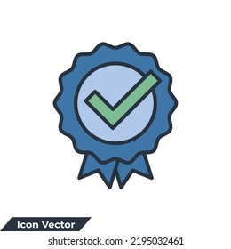 quality icon logo vector illustration. Approval check symbol template for graphic and web design collection