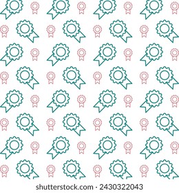 Quality icon repeated stylish trendy pattern beautiful vector illustration background
