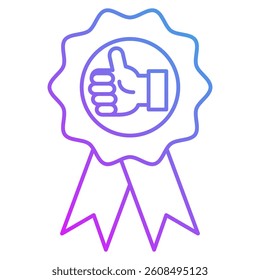Quality icon represented by Quality simple symbol Flat style.