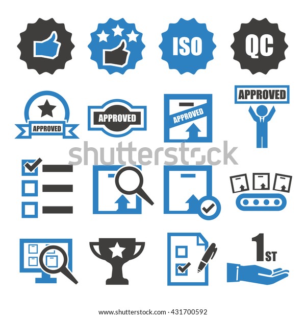 Quality Icon Set Stock Vector (Royalty Free) 431700592 | Shutterstock